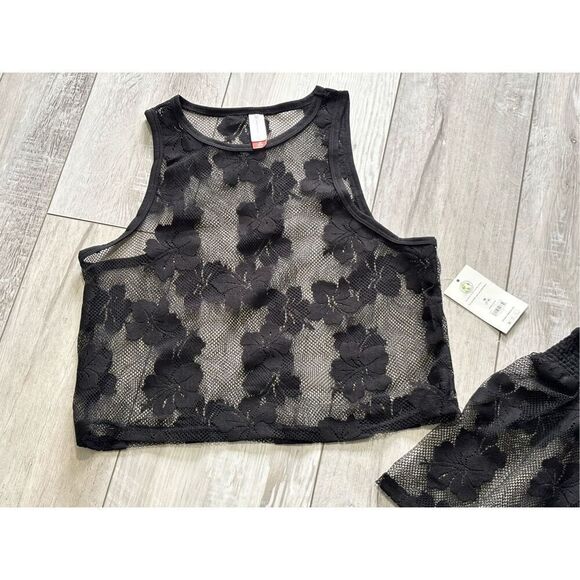 Nobo black two piece tank and short beach, swimwear, cover-up size S/M - Picture 2 of 10